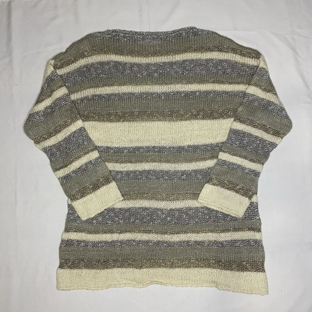United Colors of‎ Benetton Pullover Knit Sweater Made In Italy Size Medium Gold